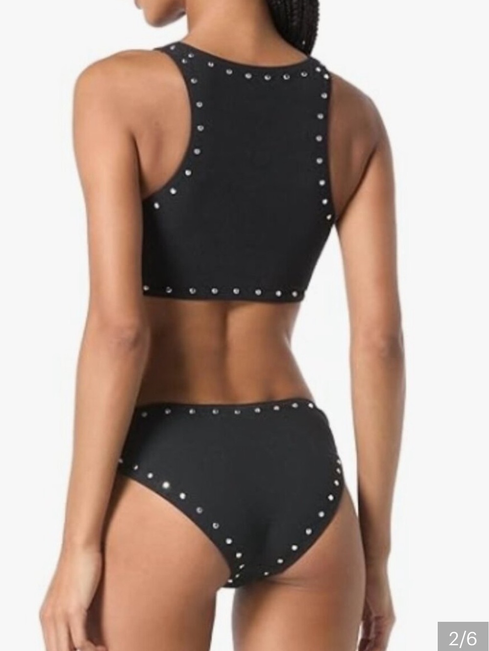 Michael Kors NWT Black Studded High-Neck SEXY Two-Piece Bikini - Picture 2 of 8